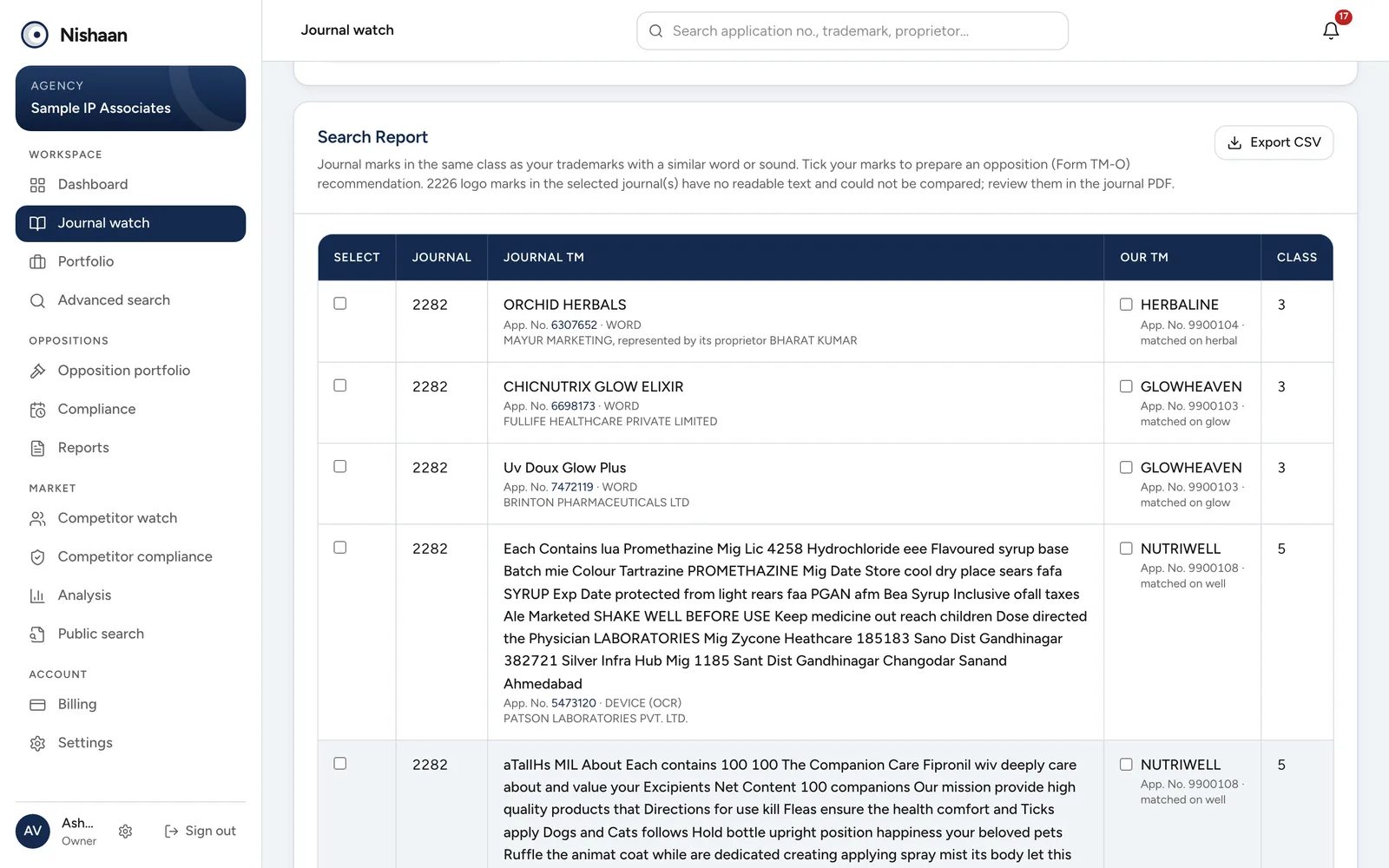 A search report